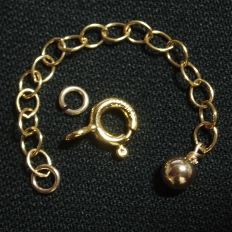 [IB001]14金ゴールドフィルド 6mm引き輪・アジャスターセット（丸カン1ケ付き）[RPT] | 