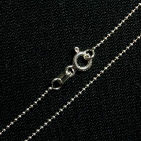 [IA001]Silver925（純銀） シルバーネックレスチェーン45cm（幅1mm） ボールチェーン[RPT] | 