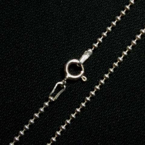 [IA001]Silver925（純銀） シルバーネックレスチェーン40cm（幅1.5mm） ボールチェーン[RPT] | 