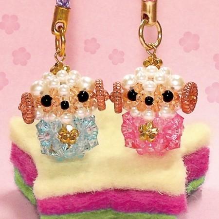 [VI001]ホビックス【ビーズキット】 ひつじのおひなさまの根付 BK-50[RPT] | 