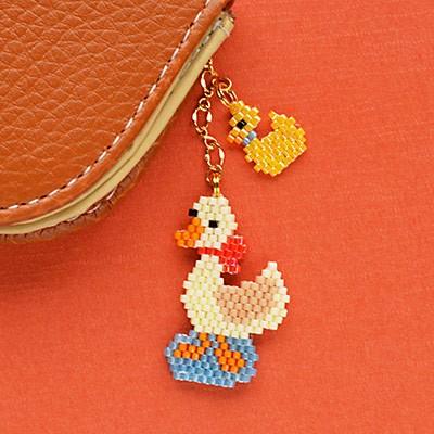 [BF003]MIYUKI ビーズキット リバーシブルシェイプドステッチキット（あひる）[RPT] |  | 01