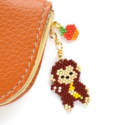 [BF003]MIYUKI ビーズキット リバーシブルシェイプドステッチキット（さる）[RPT] |  | 01