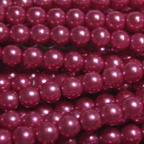 [BD002]MIYUKIカラーパールビーズ（業務用） ワインレッド（K259） 4mm 約187粒（75cm分）[RPT] | 