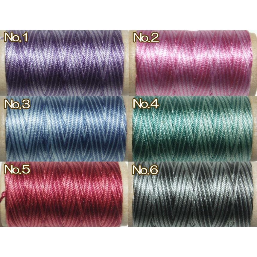 割引発見 VB001 都羽根 絹シルクレース糸ボビン巻 80M 段染め #8 16