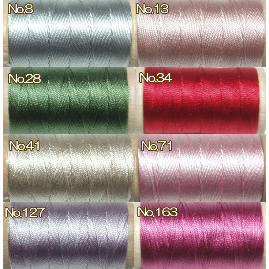 [VB001]都羽根 絹シルクレース糸ボビン巻 80M （単色） #8 16号[RPT] | 