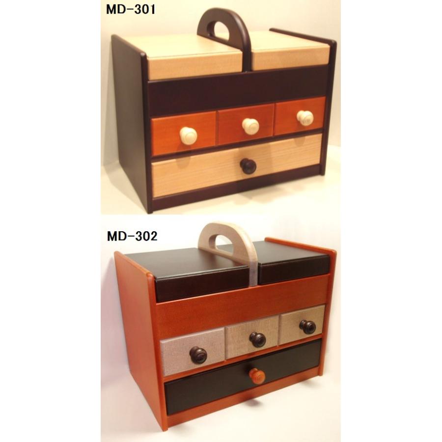 [WA002]卓製作所のソーイングボックス おしゃれなスリートーンカラー[RPT] |  | 02