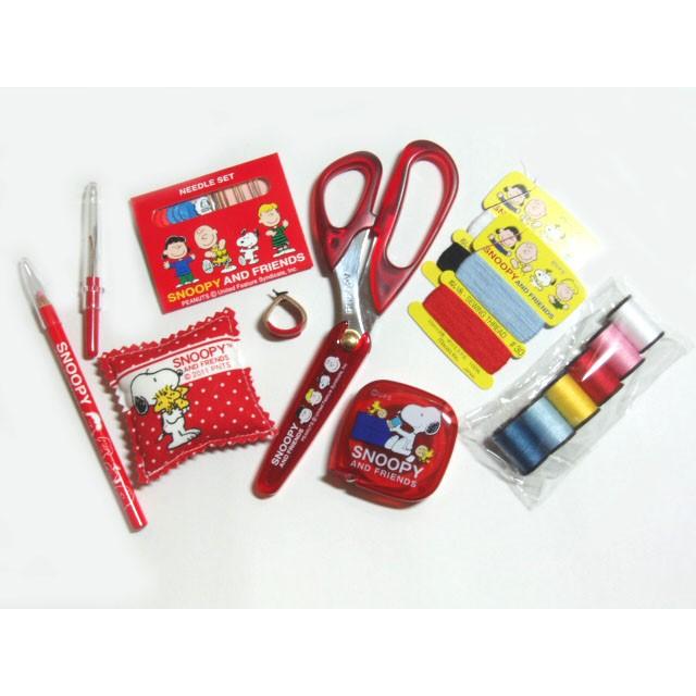 [VE001]【送料無料】ミササ トレミー スヌーピー裁縫セット 携帯型（9点セット）かわいい水玉【小学生家庭科向け／ソーイングセット】[RPT] |  | 02