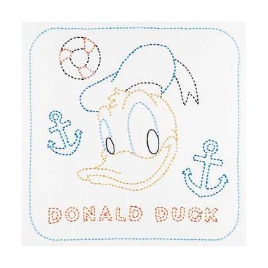 [VD001]オリムパス 刺し子キット 226（白） 花ふきんドナルドダック[RPT] | 