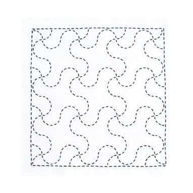 [VD001]オリムパス 刺し子キット 268（白）花ふきん 千鳥つなぎ[RPT] | 