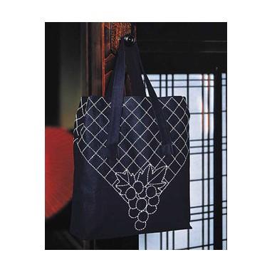 [VD001]オリムパス 刺し子キット43（紺） ショッピングバッグ[RPT] | 