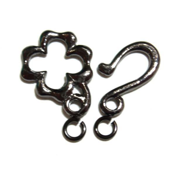 [AF006]TOHO α4224 クラスプセット(フック) クローバー  丸カン2ケ付き イブシ[RPT] | 