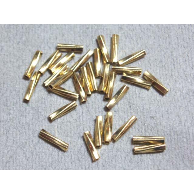 [AF009]TOHO α7398 メタルツイストビーズ ゴールド 1.2×6mm 約30ケ[RPT] | 