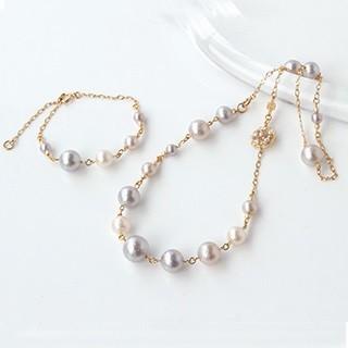 [AD002]TOHOビーズキット エアーパールで作るエアリージュエル　チェーンの2WAYネックレス[RPT] |  | 01