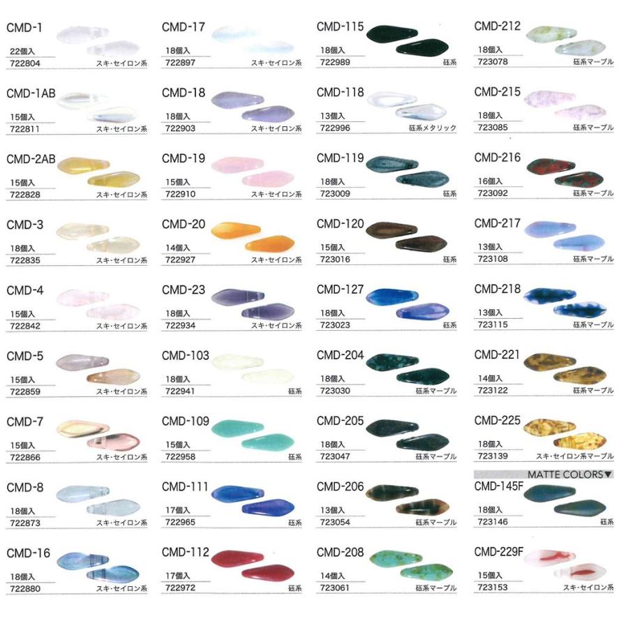 [AB013]TOHOチェコメイト(2穴チェコビーズ) ダガー 5×16mm[RPT] |  | 01