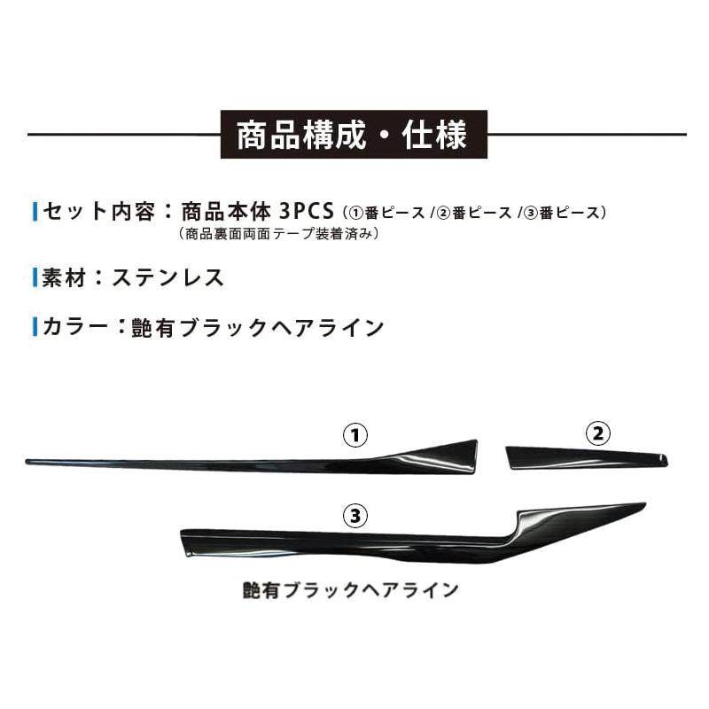 【アウトレット特価品】日産 ノート E13 前期 後期 e-power 専用 フロント周り インテリアパネル 3PCS 艶有ヘアラインブラック パーツ カスタム 内装｜echoes-product｜11