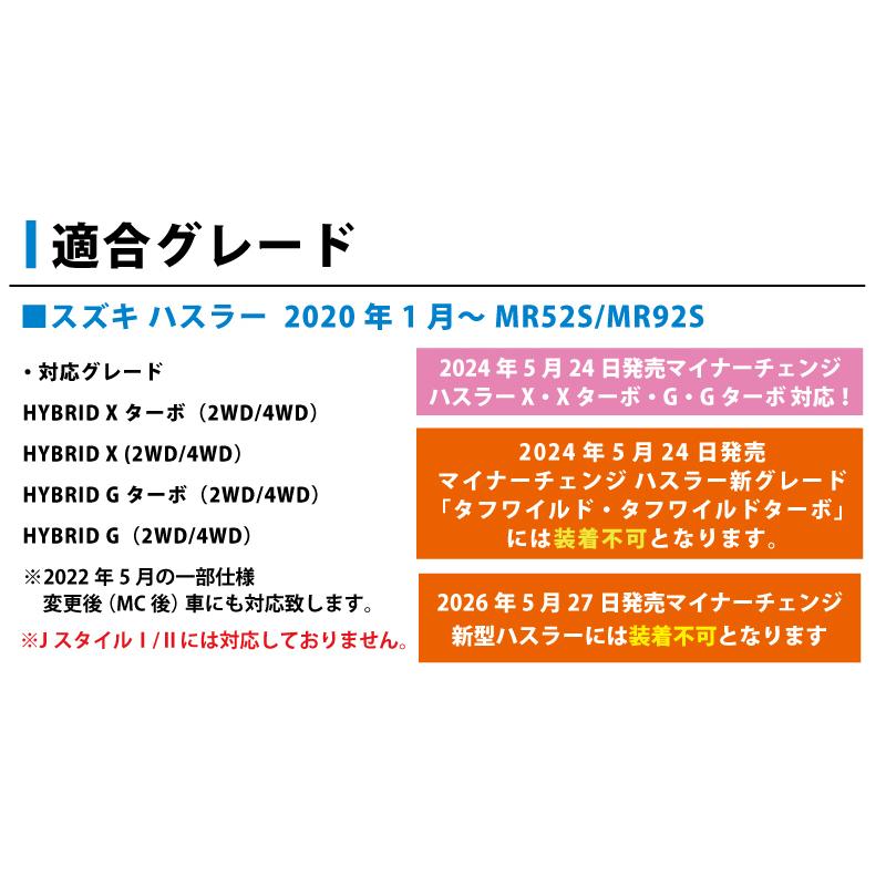 お得セット】スズキ ハスラー MR52S/MR92S フロントグリルガーニッシュ