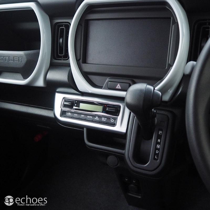 スズキ 新型 ハスラー Mr52s Mr92s マツダ フレア クロスオーバー 2wd 4wd対応 インテリアパネル エアコンスイッチインパネ サテンシルバーメッキ パーツ Sky001 26 M エコーズ プロダクト 通販 Yahoo ショッピング