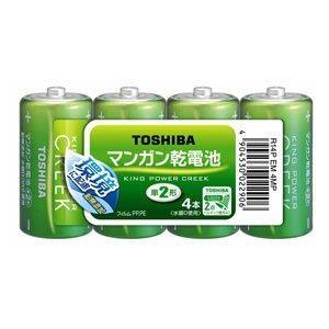 TOSHIBA 東芝 日用品・ペット 乾電池 CREEK 鉛無添加マンガン乾電池 単2形 (R14P EM 4MP)｜ecj