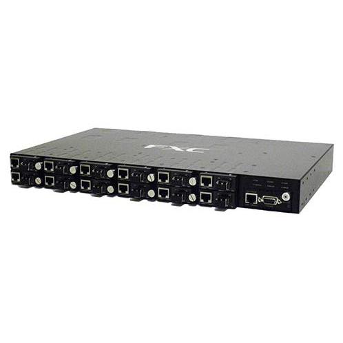 FXC 12スロットMメディアコンバータ1Uラックマウントシャーシ LEX1012-15 | 