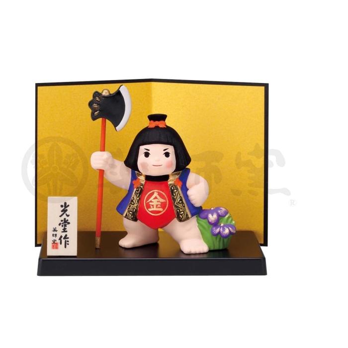 中外陶園 薬師窯 五月人形 端午の節句 錦彩 鉞持ち金太郎 : ECJOY
