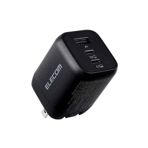 ELECOM エレコム ノートPC用ACアダプター/PPS/65W/USB-Cx2/USB-Ax1(ACDC-PD4465BK) | 