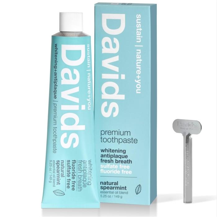 Davids ホワイトニングトゥースペースト(スペアミント)歯磨き粉/ヴィーガン (8353510001006) | 