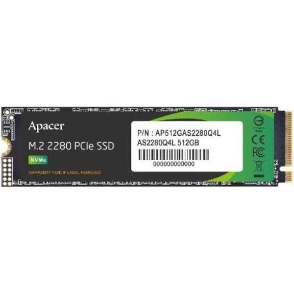 Apacer Technology SSD 512GB M.2 PCIe Gen4 x 4 NVMe 最大読込速度 3600MB/s 最大書込速度 3000MB/s AS2280Q4L AP512GAS2280Q4L-1 | 