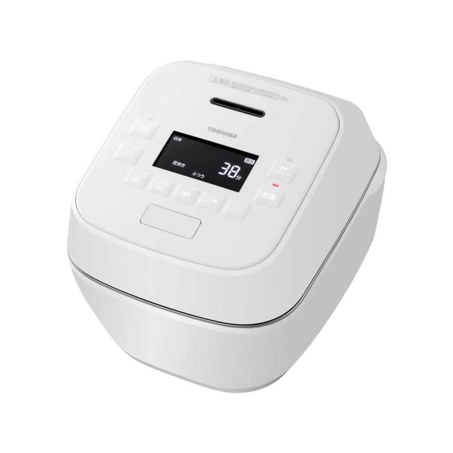 TOSHIBA 東芝 東芝 RC-10SGX(W) 真空圧力IH炊飯器 炎匠炊き 備長炭かまど丸釜 5.5合炊き グランホワイト | 