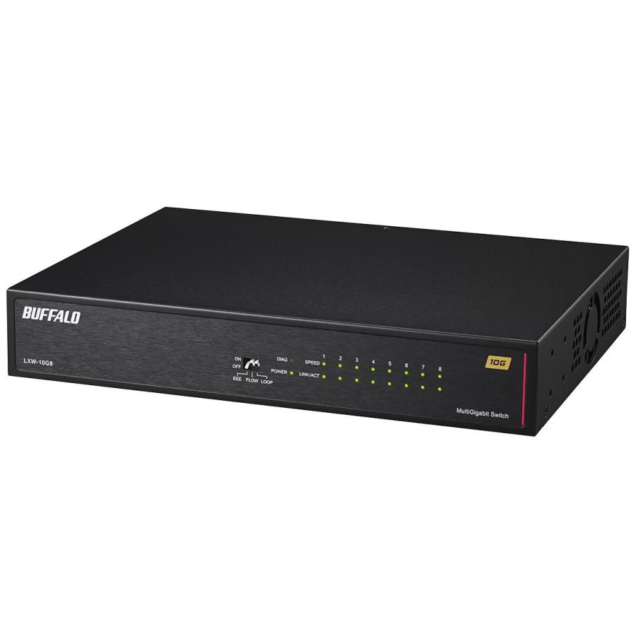 BUFFALO スイッチングハブ LXW-10G8 新品未開封品 BUFFALO バッファロー 10GbE 8ポート スイッチングHub(LXW-10G8