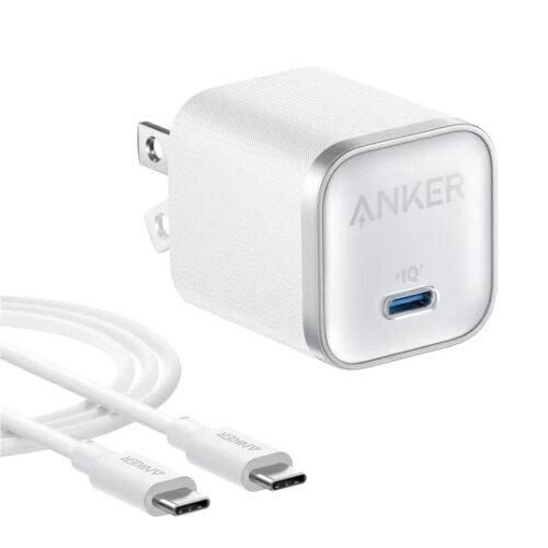 ANKER アンカー Nano Charger (45W) with USB-C ＆ ケーブル ホワイト