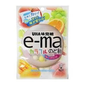 UHA味覚糖 e-maのど飴袋カラフルフルーツチェンジ 50g 入数:6 | 