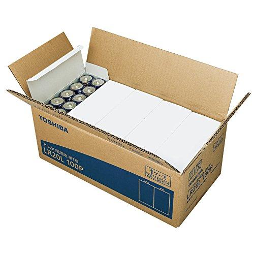 TOSHIBA 東芝 アルカリ乾電池 単1形(LR20L 100P) | 