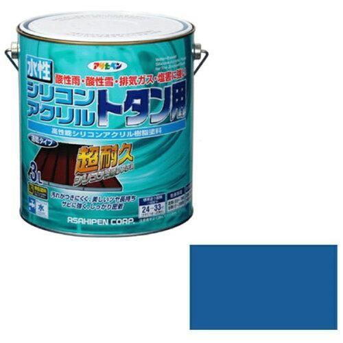 アサヒペン 水性シリコンアクリルトタン用3Lスカイブルー 入数:4