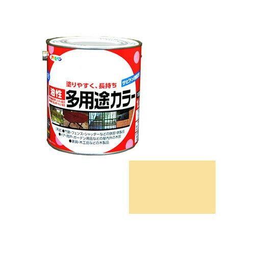 アサヒペン 油性多用途カラー1.6Lクリーム 入数:6