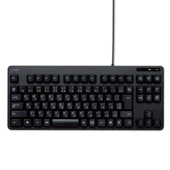 ELECOM エレコム 有線キーボード/メンブレン式/コンパクトサイズ/ブラック TK-FCM103BK | 