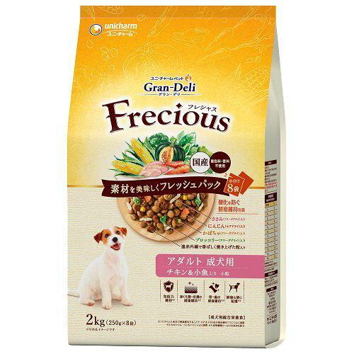 ユニ・チャーム グラン・デリ フレシャス アダルト成犬用 チキン＆小魚入り 2kg | 