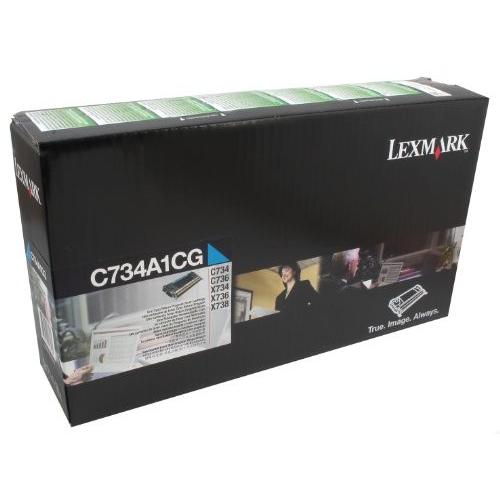 LEXMARK　レックスマークレーザープリンタ　リターンプログラムトナーカートリッジ・シアン(6000枚)　C734A1CG
