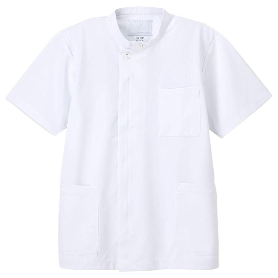 ナガイレーベン 男子上衣 ホワイト L HO1987 1枚