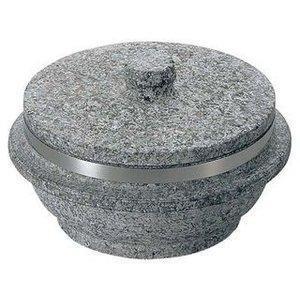 ノーブランド 長水 遠赤 石焼釜(石蓋付)補強リング付 18cm 3660800 1個