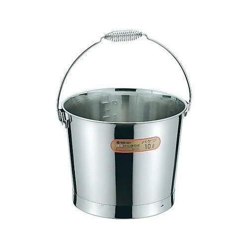 クローバー 18-8　ワイヤーバネ把手バケツ　8L 10017808 1個
