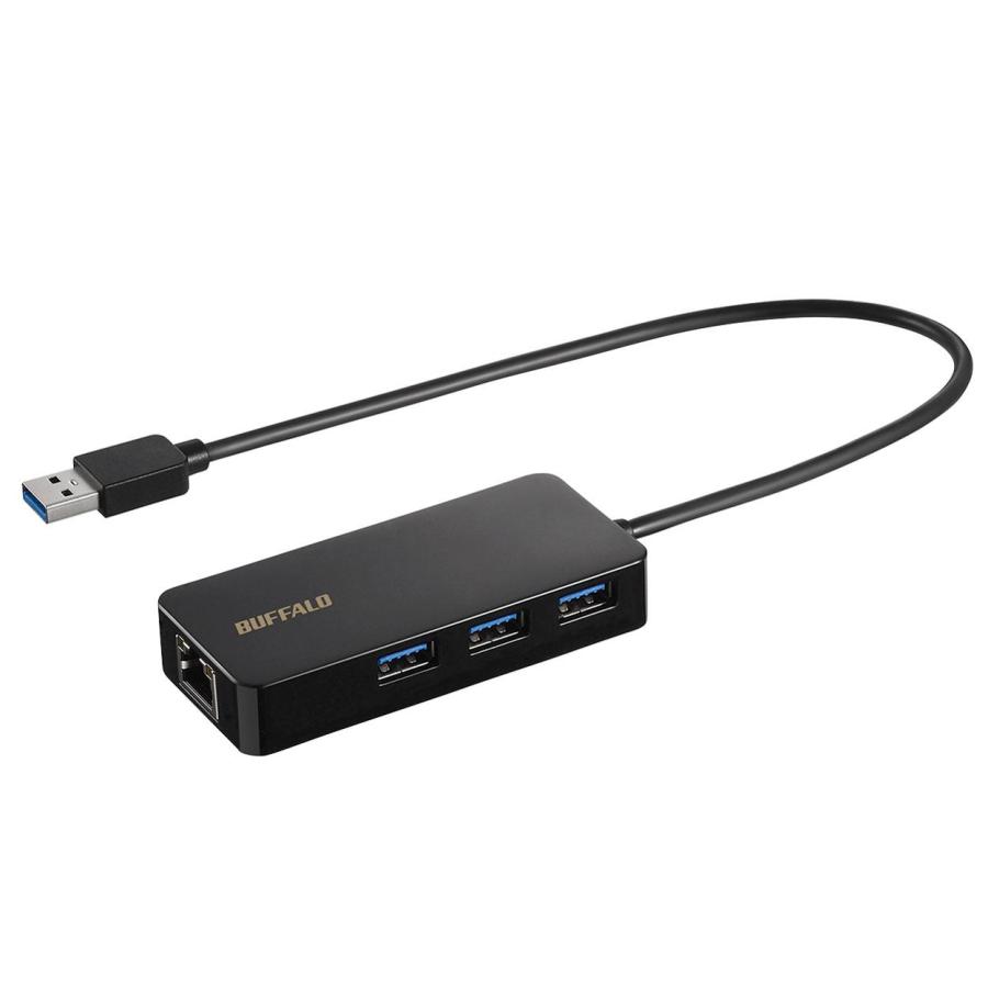 バッファロー Giga対応 Usb A Lanアダプターハブ付 国内最安値に挑戦 ブラック Lud U3 Aghbk