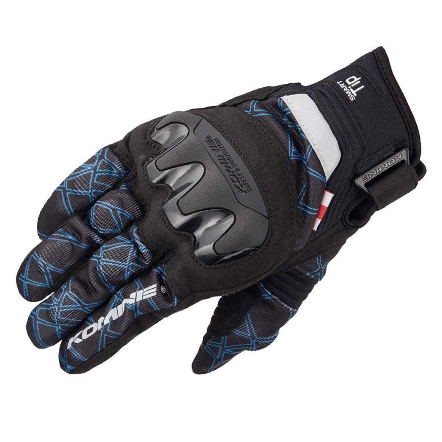 KOMINE(コミネ) GK-220 Protect Mesh-Gloves Crush Blue/Black L 品番:06-220/CBL/BK/L｜ecjoyecj24