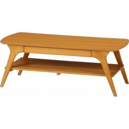 不二貿易 引出し付きセンターテーブル NA 型番:06V-M17-11050 色:NA506C-OAK