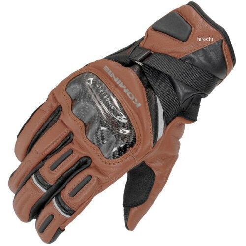 コミネ(Komine) GK-844 Protect Windproof Leather Gloves HG 品番:06-844 カラー:Brown サイズ:S｜ecjoyecj24