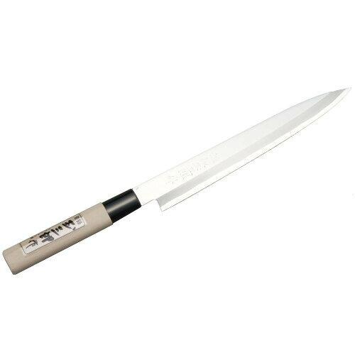越後玉三郎作の包丁3点セットで、菜切り包丁、出刃包丁、刺身包丁です