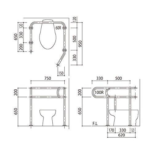 新協和 Ecjoy Hjn 介護用品 バリアフリー手摺洋式トイレ用 Sk 152s 新協和 ヤフー店