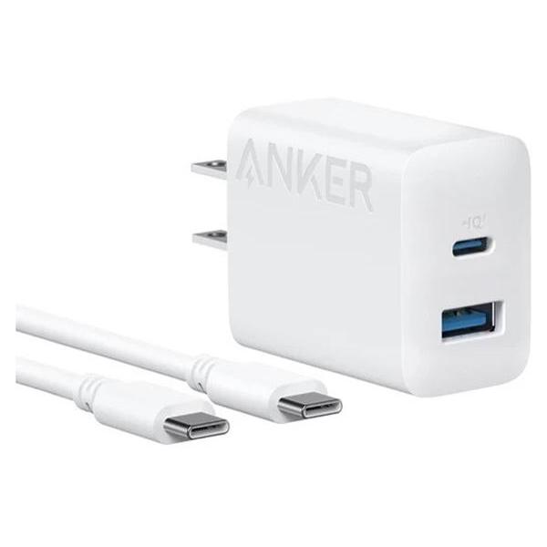 B2348N21 Anker Charger (20W、2-Port) with USB-C ＆ ケーブル ホワイト USB Power Delivery対応 /…