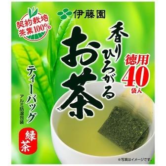 伊藤園 香りひろがるお茶 緑茶 ティーバッグ 徳用 40袋入 単品｜ecjoyecj26