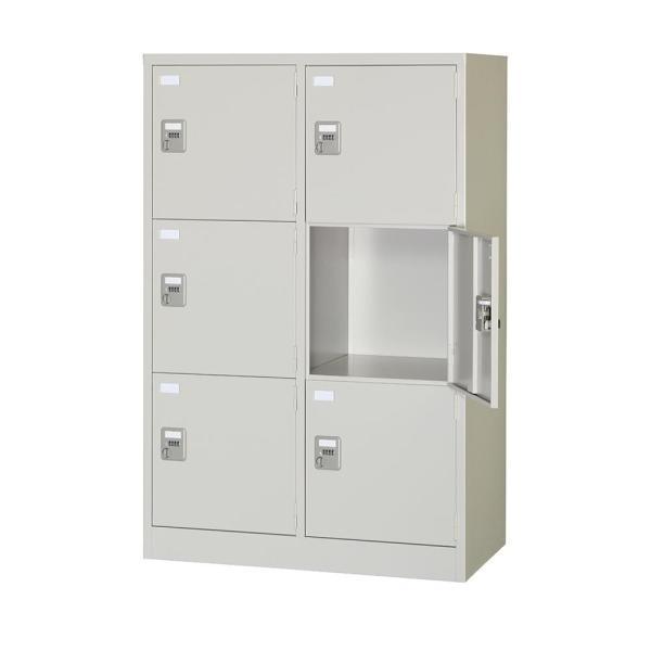 comolife 多人数ロッカー 2列3段 ダイヤル錠 ニューグレー COM-SVG6LK (1352852)