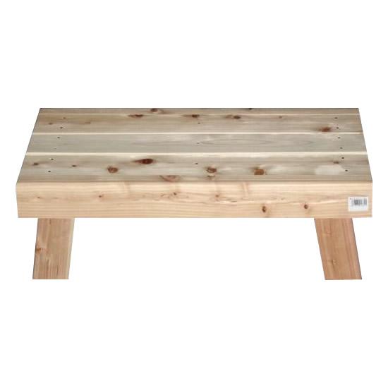 HOSINO 星野工業 桧ベンチ 低いんです 小 18x56x28.5cm 桧 3400g